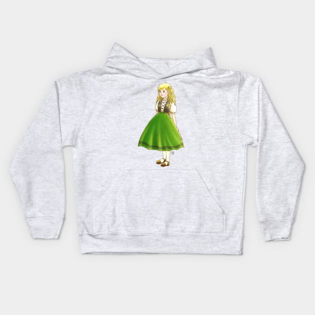 The (Swiss) Little Doll Girl III Kids Hoodie by reynoldjay